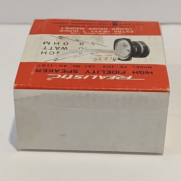 Nos Vintage Radio Shack Realistic high fidelity speaker 4” FE-103 / 40-1197 - Picture 4 of 13